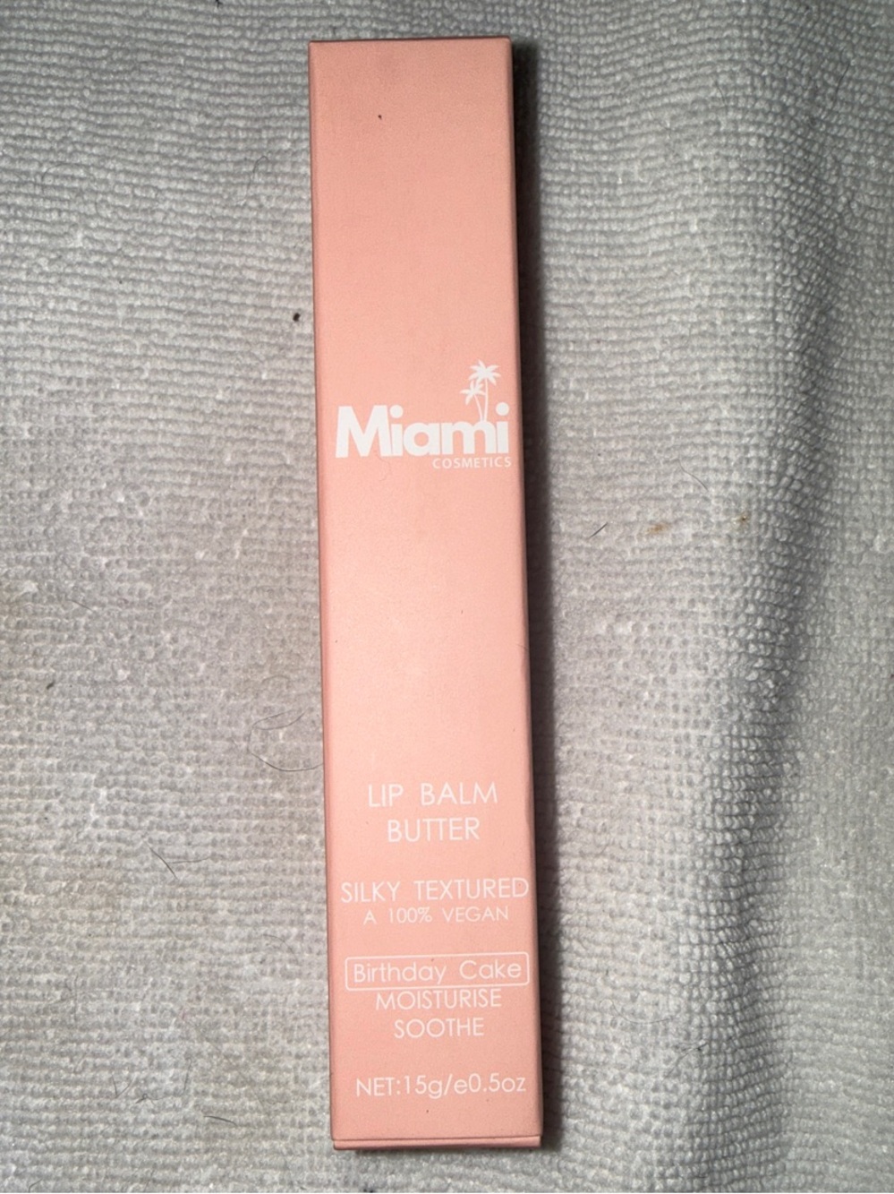 Shimmery Nude Lip Balm Butter Birthday Cake Lippy Miami Cosmetics